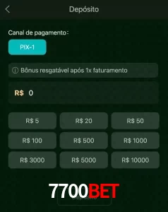 deposits 7700BET